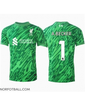 Billige Fotballdrakt Liverpool Alisson Becker #1 Keeper Replika Bortedrakt 2024-25 Kortermet